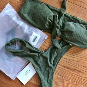 Zaful Strapless Top Tie Bikini